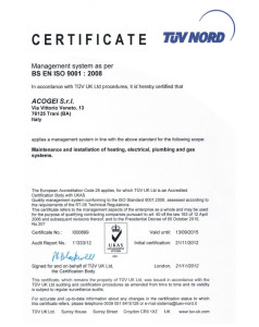 Certificazione ISO9001:2008